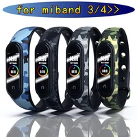 camouflage bracelet for xiaomi mi band 4 strap silicone printing flowers strap miband 3 accessories for xiaomi miband 4 nfc band