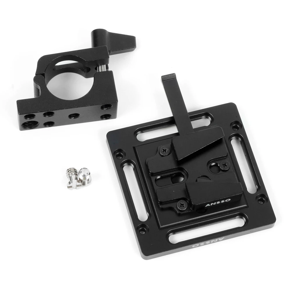 Мини V образное крепление аккумуляторная пластина 25 мм стержень зажим комплект fr