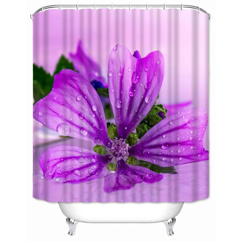 

Аннемоновая занавеска для душа, из полиэстера, с крючками