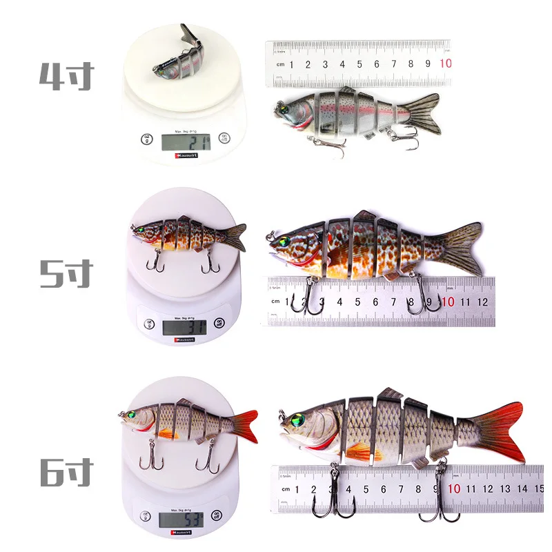 1pc Swimbait Wobblers Pike Fishing Lures Artificial Multi Jointed Sections Hard Bait Trolling Carp Tools | Спорт и развлечения