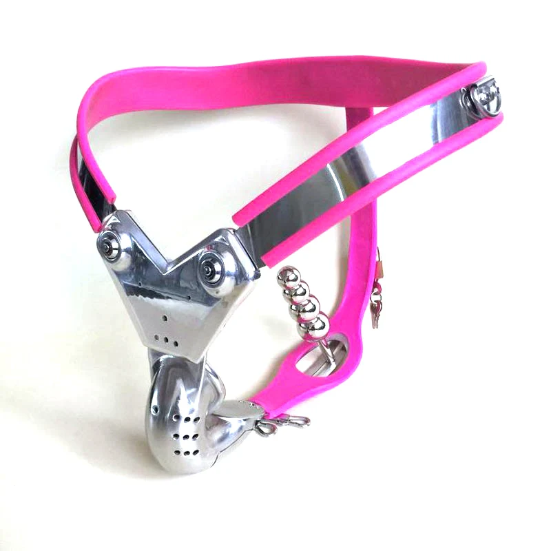 Пояс верности Мужской из нержавеющей стали с анальной пробкой |