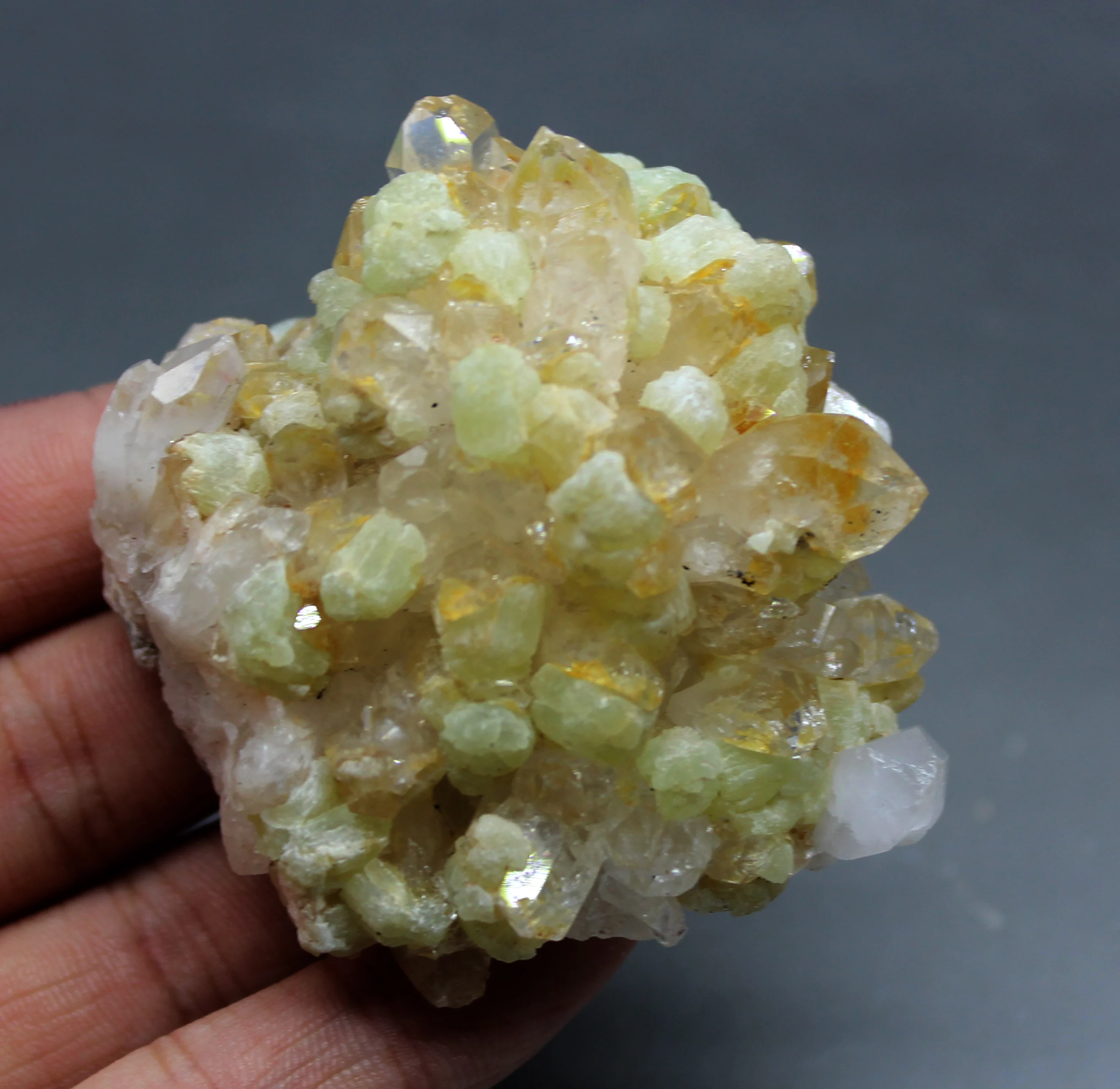 122 г натуральный прехнит и белый кристалл симбиотические минеральные образцы