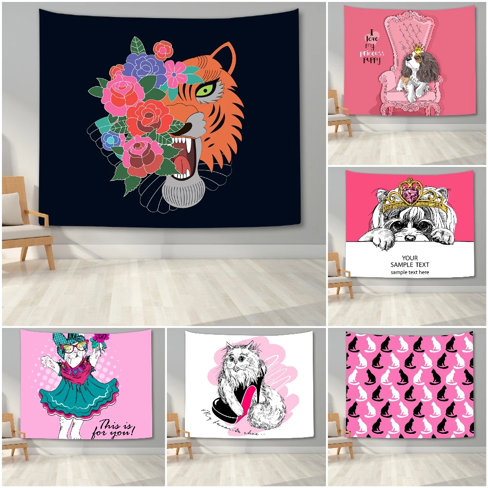 

Стильная футболка с изображением персонажей видеоигр животный принт гобелен настенный детской спальни настенная декоративное фоновое пол...