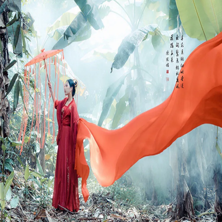 Косплей фотография древний костюм реквизит кисточки Зонт древняя пряжа