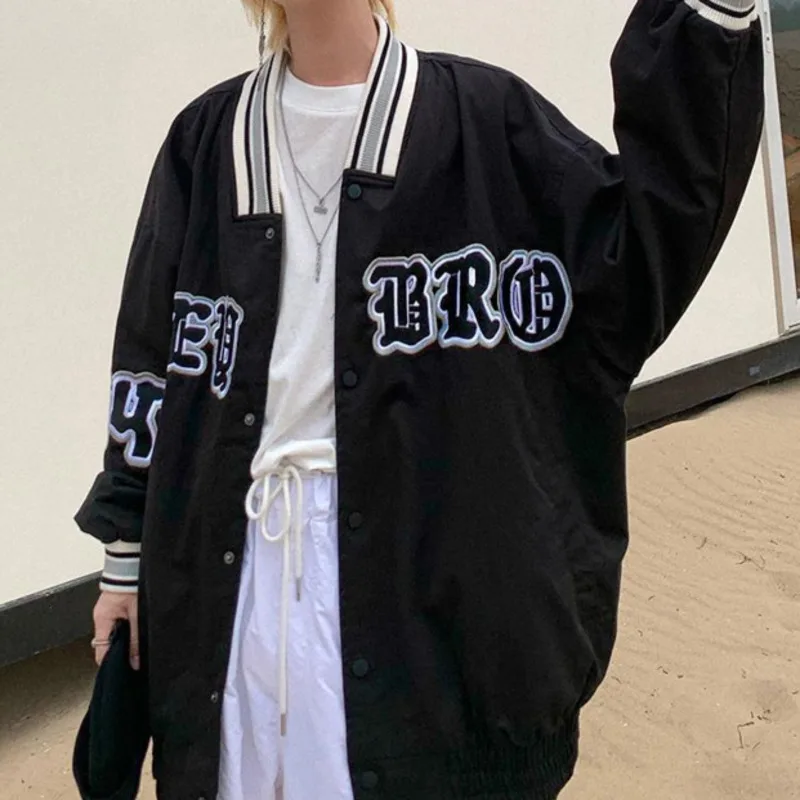Белая Бейсбольная Куртка бомбер женская одежда Harajuku с буквенным принтом пальто
