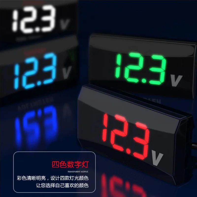 

8V-150V LED Digital Display Voltmeter Car Motorcycle Voltage Volt Gauge Panel Meter With Bracket