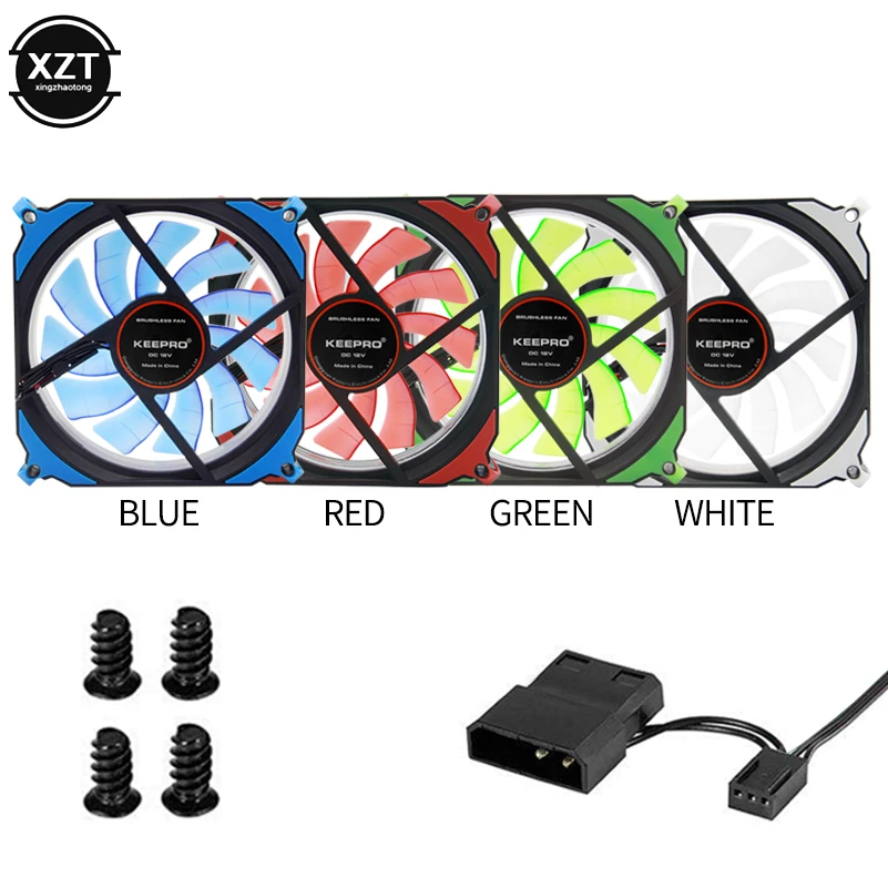 Вентилятор охлаждения 120 мм для ПК чехол компьютера Ультра тихий светодиодный