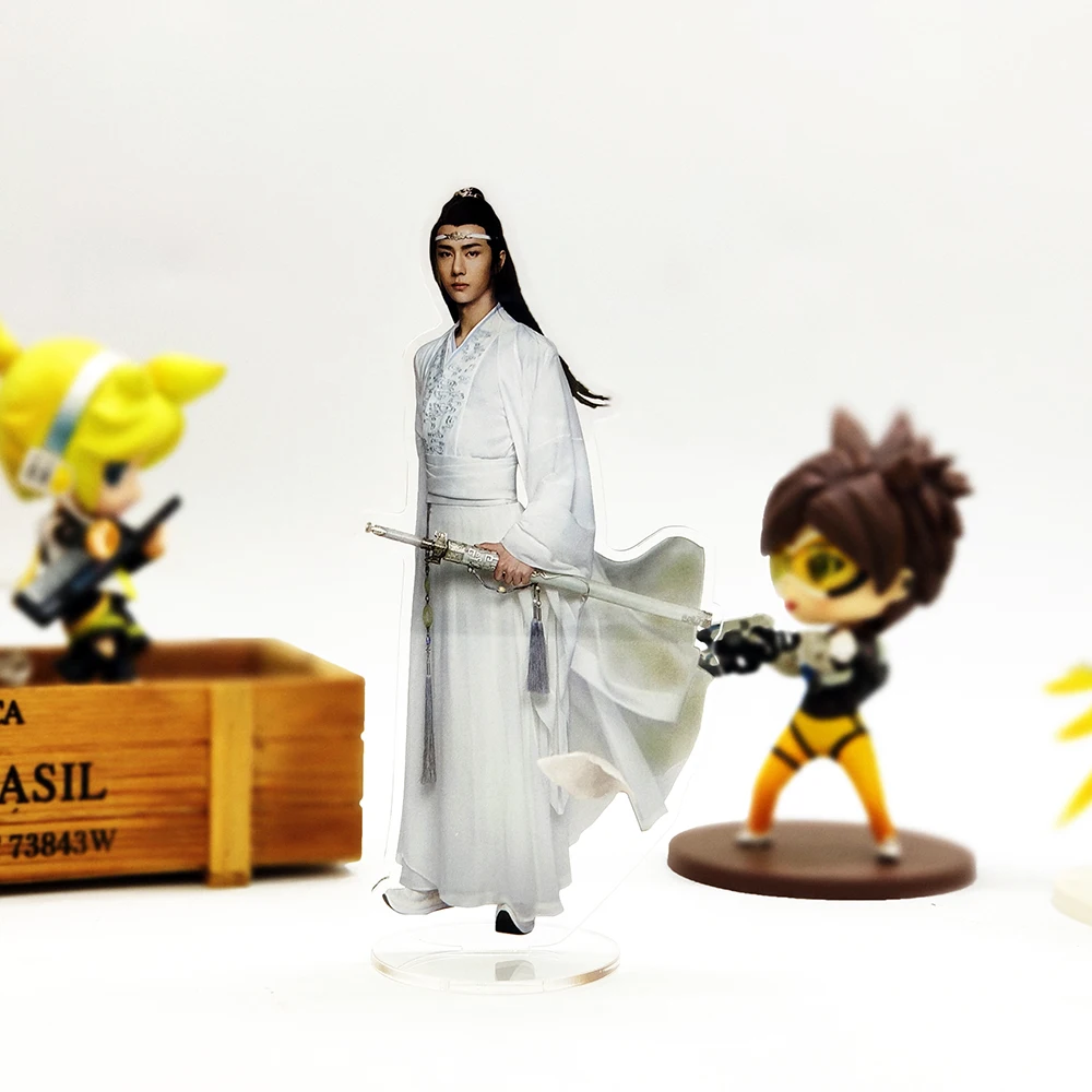 Черный Love Thank you Mo Dao Zu Shi Live-Action Chen Qing Ling Wei WuXian Lan WangJi HF акриловая подставка фигурка модель держатель торта Топпер - Цвет: Черный