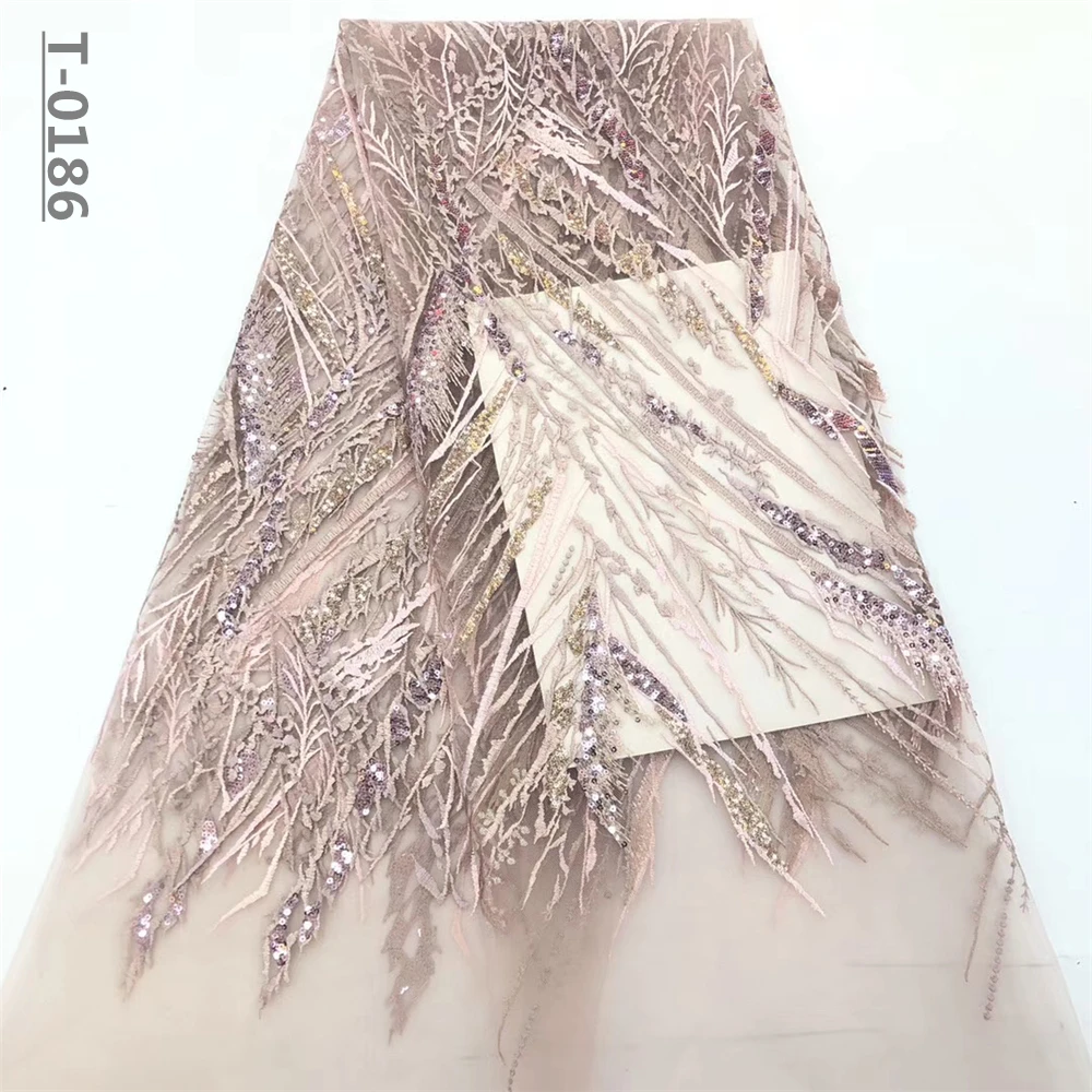 Лидер продаж 2019 французская нигерийская сетка с блестками африканский тюль