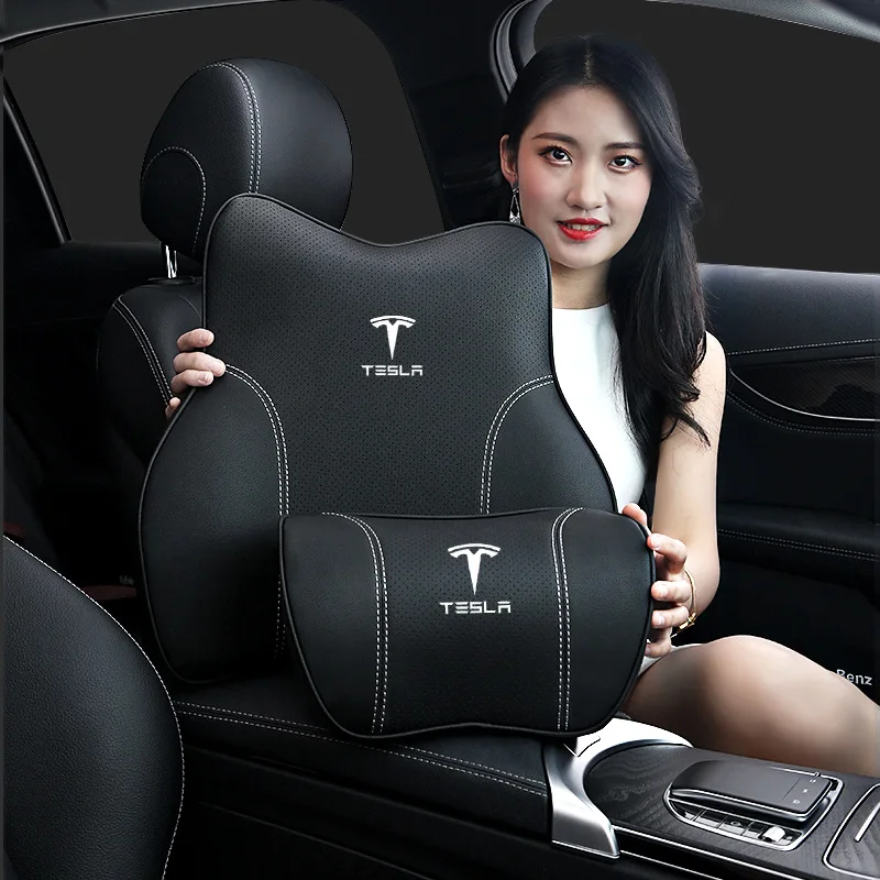 

Neck Pillow For Tesla Model 3 Model X Model S Y Front Seat Lumbar Full Protect Memory Foam Cushion Headrest Waist Support Pad