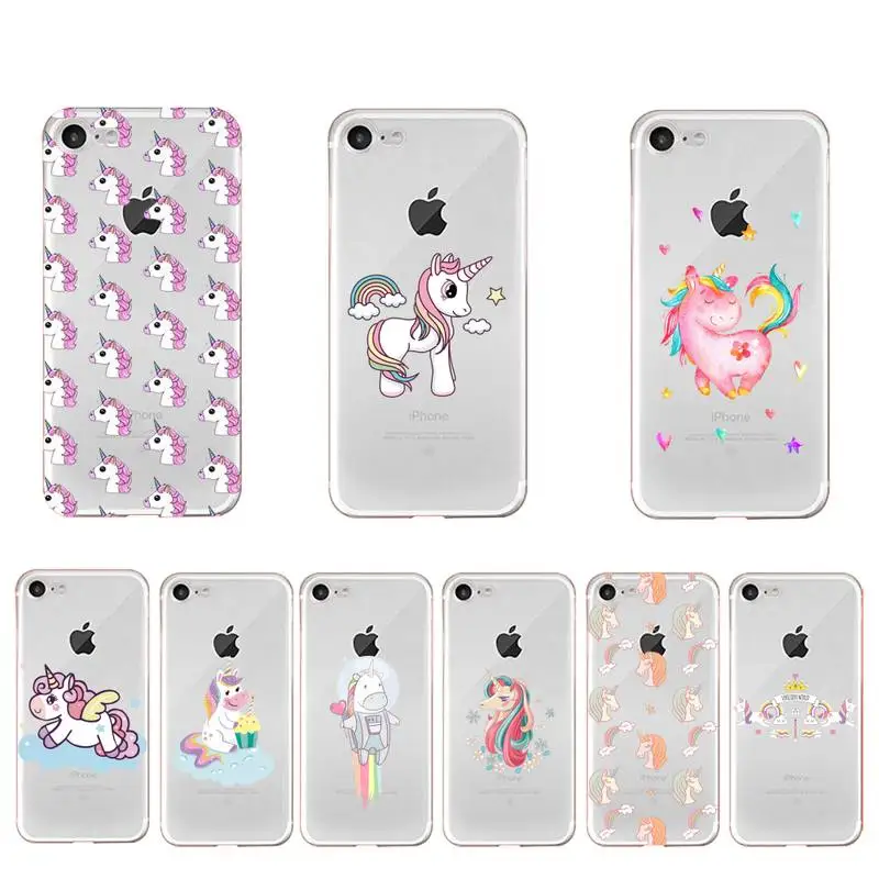 

cute cartoon unicorn Phone Case For iphone 13 X XS MAX 6 6s 7 7plus 8 8Plus 5 5S SE 2020 XR 11 12pro max Clear Coque