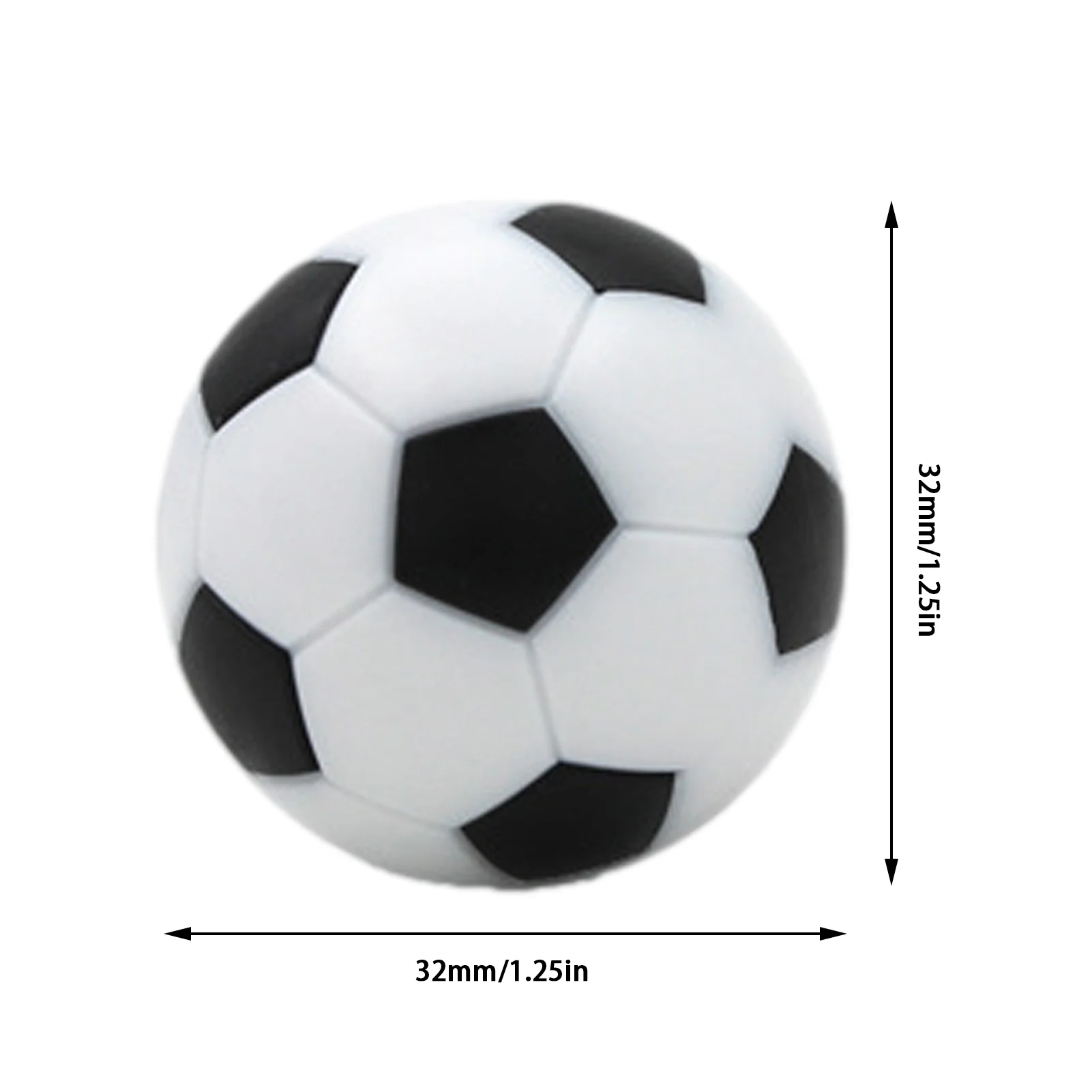 

6PCS 32MM TPR Soccer Relieve Stress Safe Washable Toy Accessories Suitable For Kids Table Football Machine