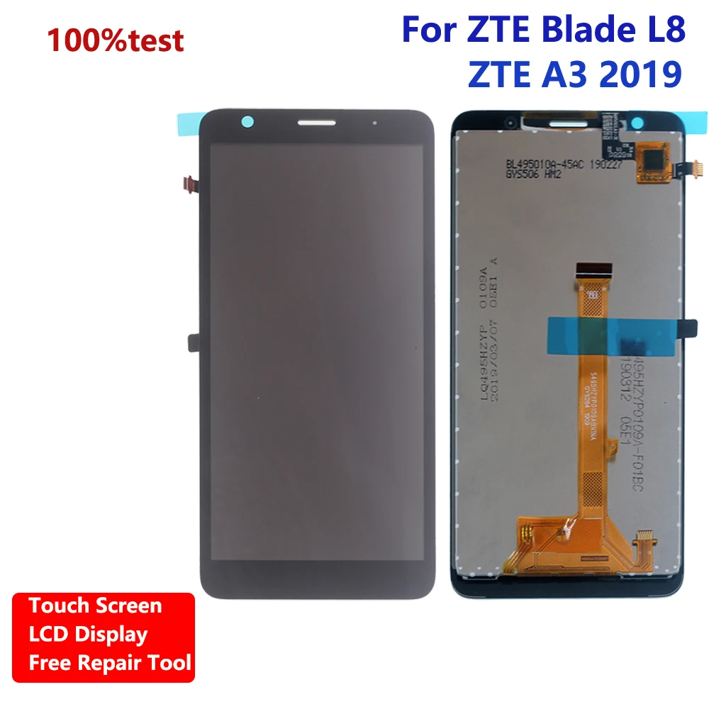 

Оригинальный ЖК-дисплей для ZTE Blade L8, сенсорный экран, ЖК-дисплей, дигитайзер в сборе, запасные части для телефона ZTE Blade L8 A3 2019, ЖК-дисплей