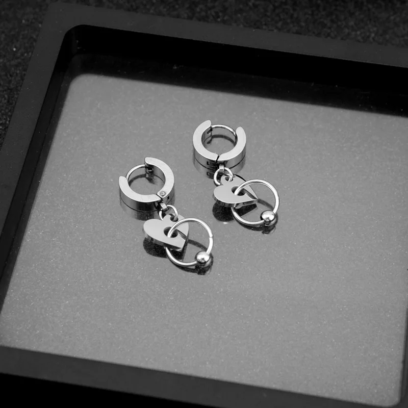 Модные клипсы из нержавеющей стали для женщин серьги 2021 модная подвеска в форме