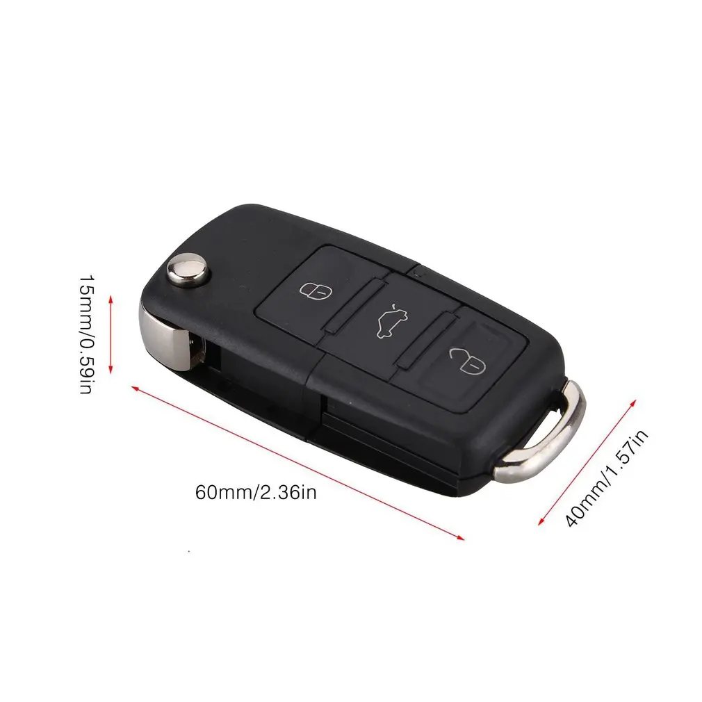 

Foldable 3 Buttons Car Remote Flip Key Shell Case Fob Car Styling Black for Volkswagen Golf Passat Beetle Polo