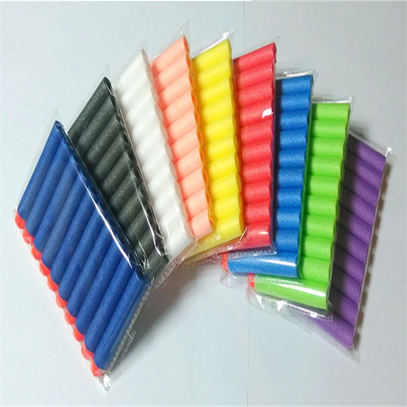 

100pcs For Nerf Bullets EVA Soft Hollow Hole Head 7.2cm Refill Bullet Darts for Nerf Toy Gun Accessories for Nerf Blasters