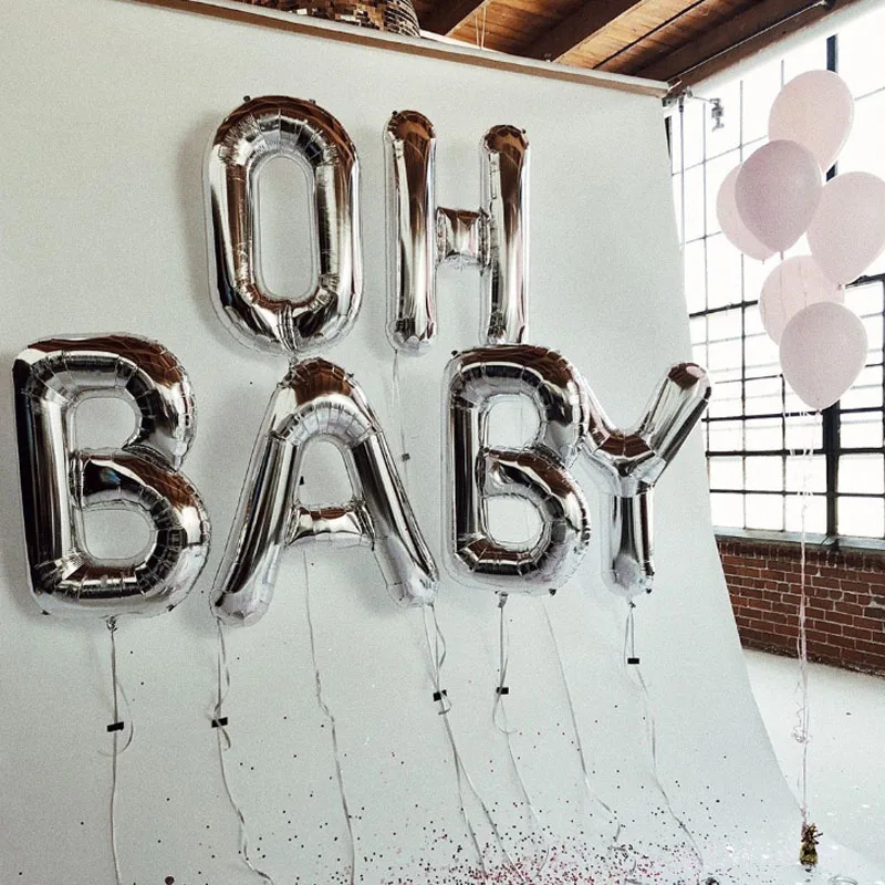 Надувные шары из фольги с надписью Oh Baby 1 комплект | Дом и сад