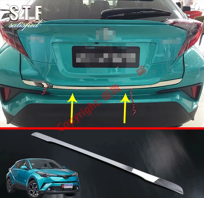 

Наклейки из нержавеющей стали на заднюю дверь багажника, крышку под крышкой, внешние молдинги для Toyota C-HR CHR 2007 2018 2019