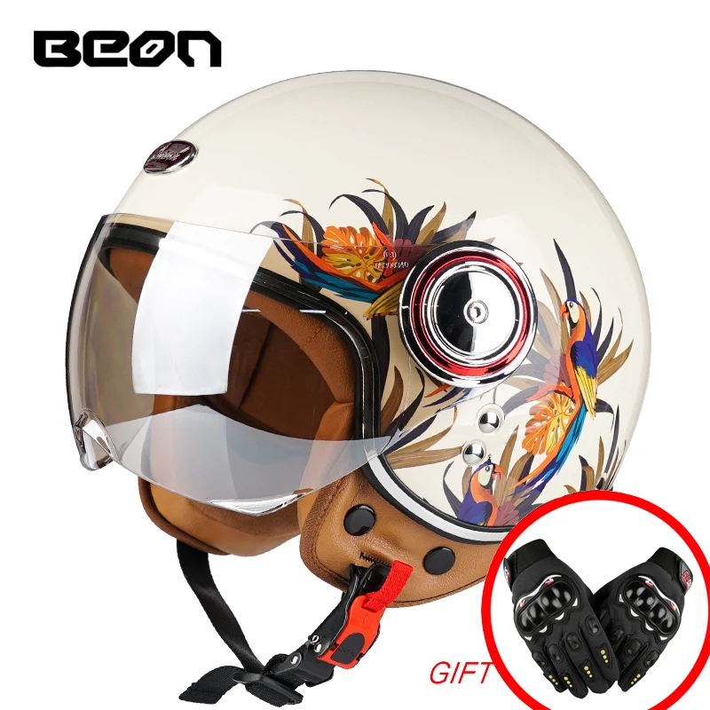 

NEW Motorcycle Helmet 3/4 Open Face Vintage Casco Moto Men Retro Moto Helmet Summer Scooter Motorbike Riding Helmet Casque Moto