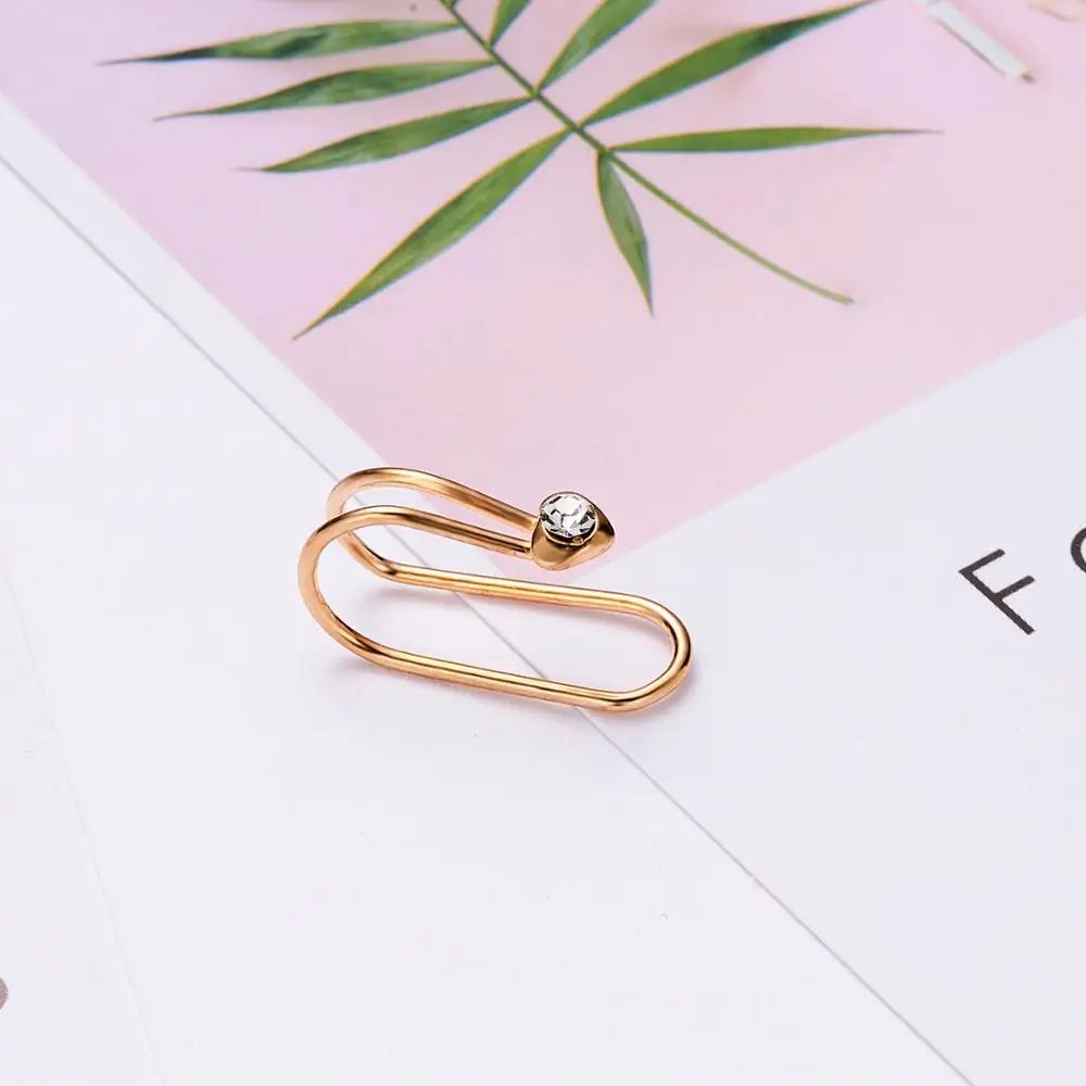 1 шт. зажим для ушей темпераментный простой U-образный полый геометрический