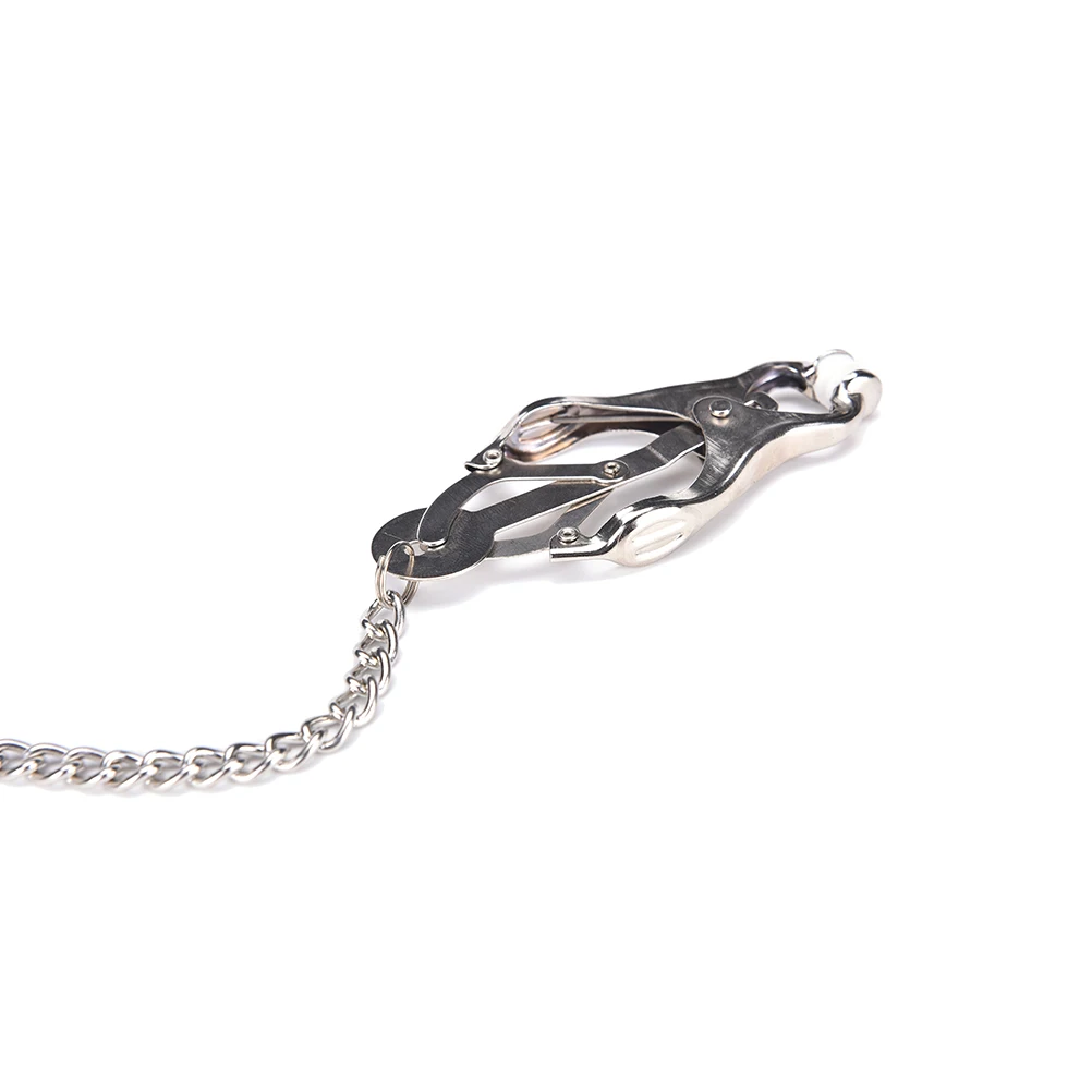 

Women Metal Chain Nipple Clamp Slave Nipple Clip Fetish Toy Send To Costumer For Wedding Gift Exotic Accessories