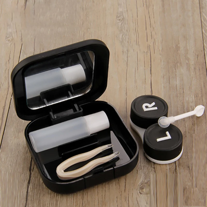 Mini Mirror Contact Lens Travel Kit Lenses Box Holder Plastic Hard Container For Case | Аксессуары для одежды