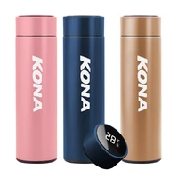 laser engraving temperature display vacuum insulated cup stainless steel travel coffee mug thermos flask for hyundai kona ix30