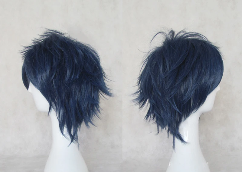 HAIRJOY красный зеленый синий коричневый розовый оранжевый Косплей парик Мужские слоистые короткие прямые синтетические волосы парики