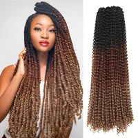 long passion twist crochet hair extensions 16rootspack water wave ombre synthetic braiding bohemia crochet braids for women