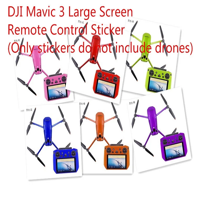 

DJI Mavic 3 fluorescent sticker body with screen remote control colorful battery sticker protective film accessories for DJI Mav