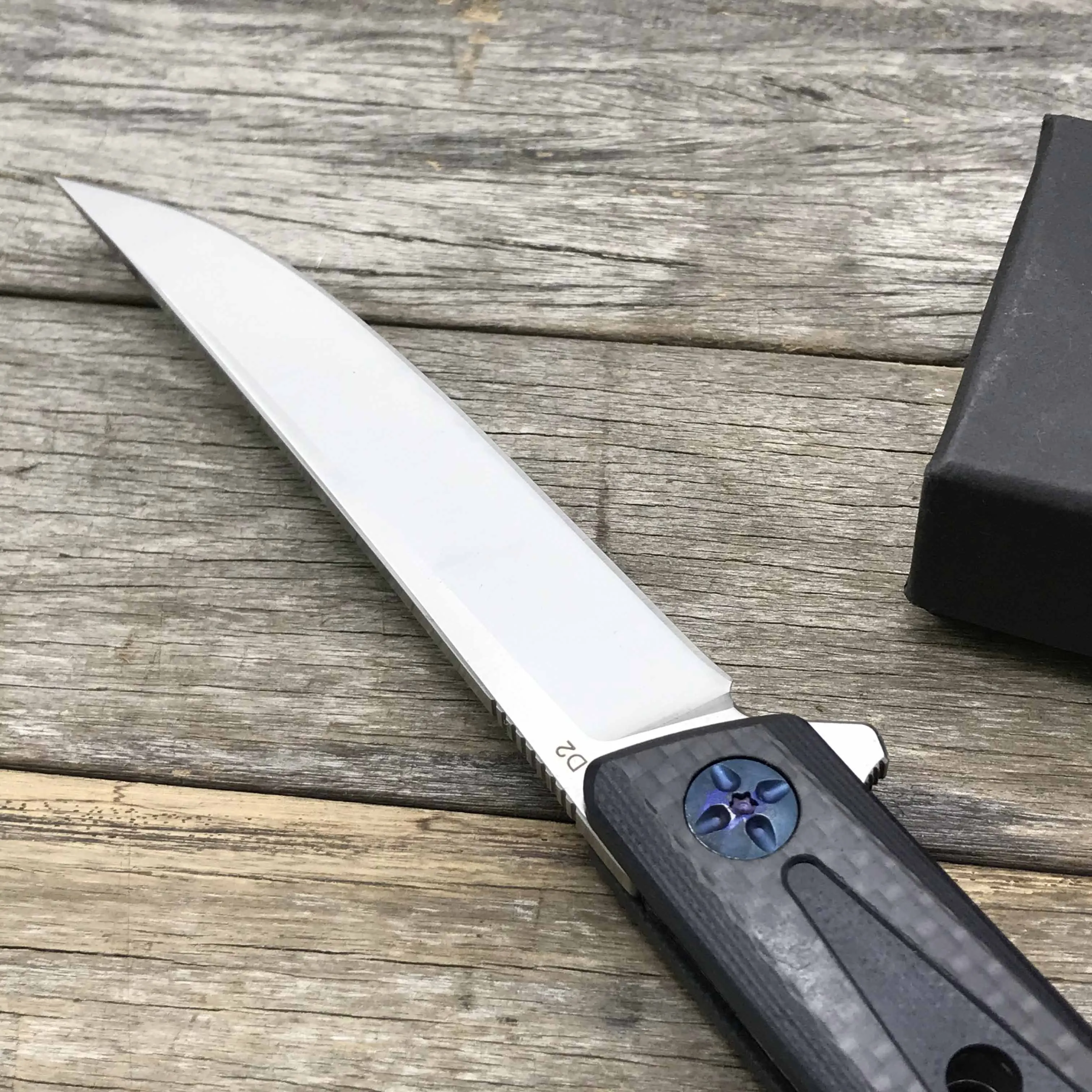 LDT D25 Folding Knife D2 Blade Carbon Fiber G10 Handle Ceramic Ball Bearing knife Hunting Survival Tactical Camping Knives Tool |