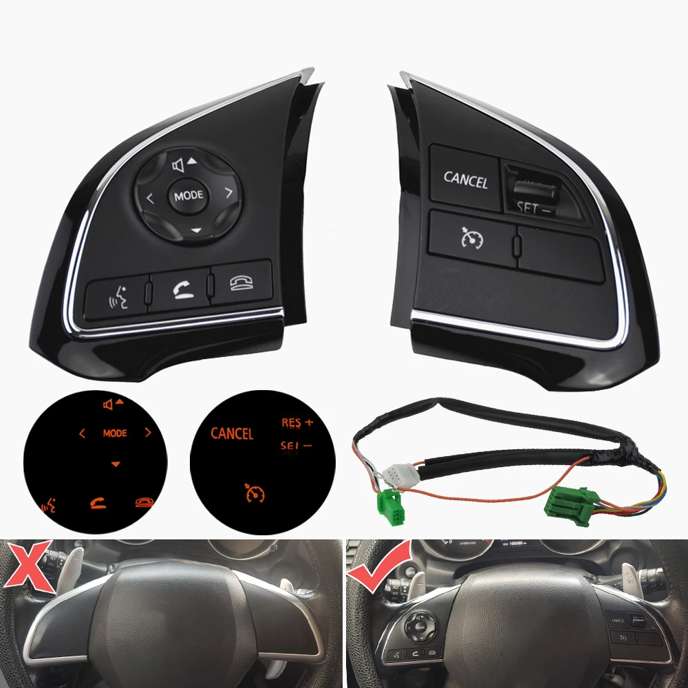 

Автозапчасти для Mitsubishi Outlander 13-18 Xpander ASX, переключатель круиз-контроля, кнопка рулевого колеса, переключатель громкости аудио