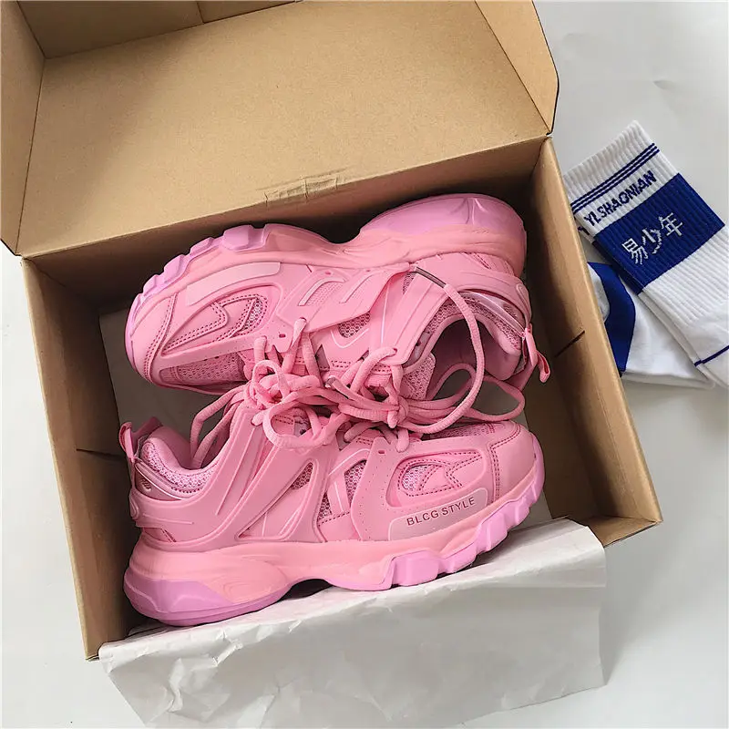 

Male Dad Shoes Adult Platform Trainers Stylish Casual Chunky Sneakers For Women Men white Sport Thick Sole Footwear
