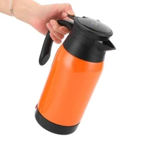 orange car electric kettle temperature display car boiling cup travel pot heating cup dc 12v car supplies water bottle