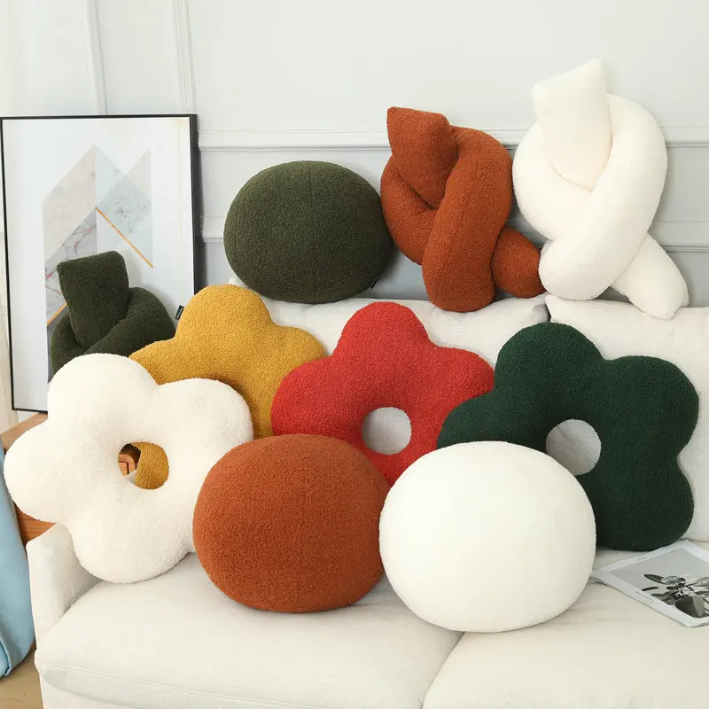 

Cartoon Flower Plush Toy Soft Stuffed Sofa Ball Cushion Animal Doll Room Decoration Baby Kids Birthday Gift