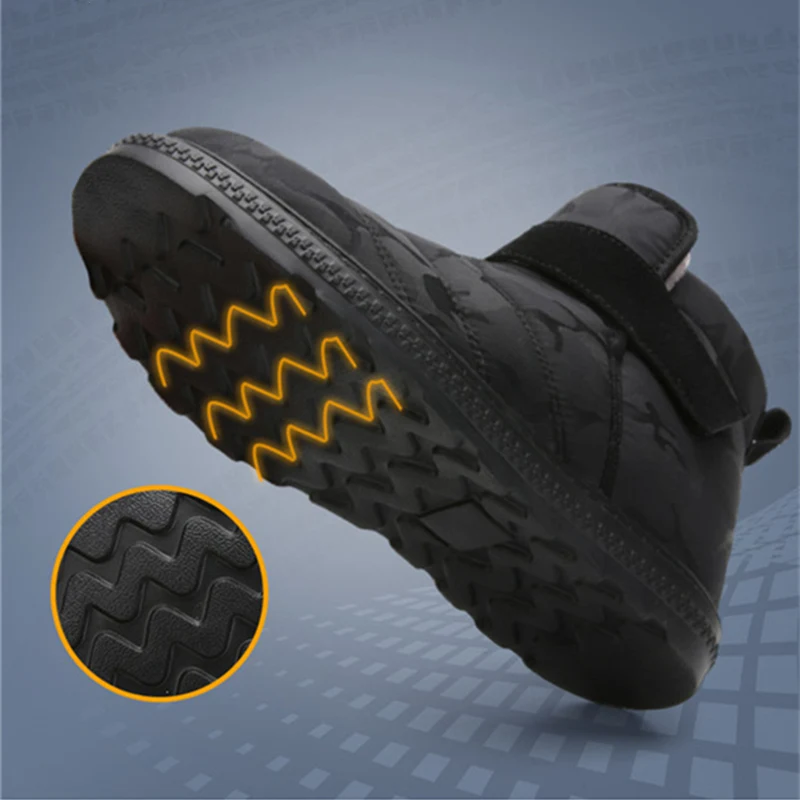 Водонепроницаемые Нескользящие ботинки на липучке для мужчин и женщин теплые