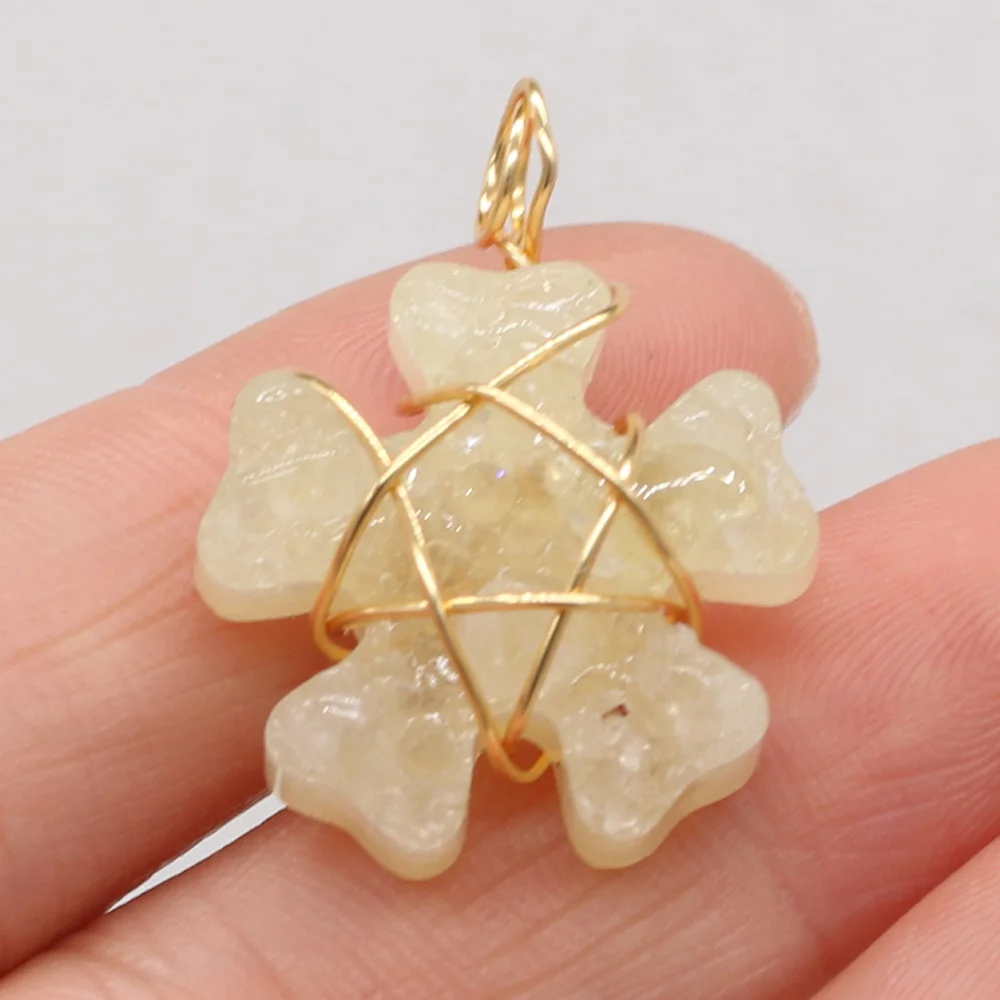 100% натуральный полудрагоценный камень топаз ручной работы серебряная нить кулон