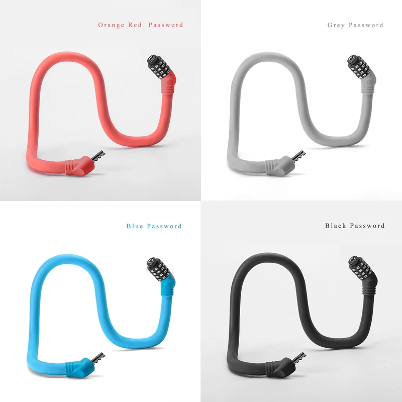 ULAC велосипедный замок MTB дорожный велосипед пароль Ключ анти-Sheft память 4 цвета Сверхлегкий портативный стальной замок велосипедные безопасные аксессуары