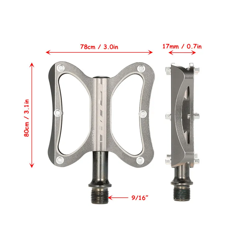 

1pair GUB Bicycle Pedals Sealed Bearings Bicycle MTB Mountain Road Bike Pedal Ultralight Aluminum Alloy Pedal 78 * 80 * 17mm