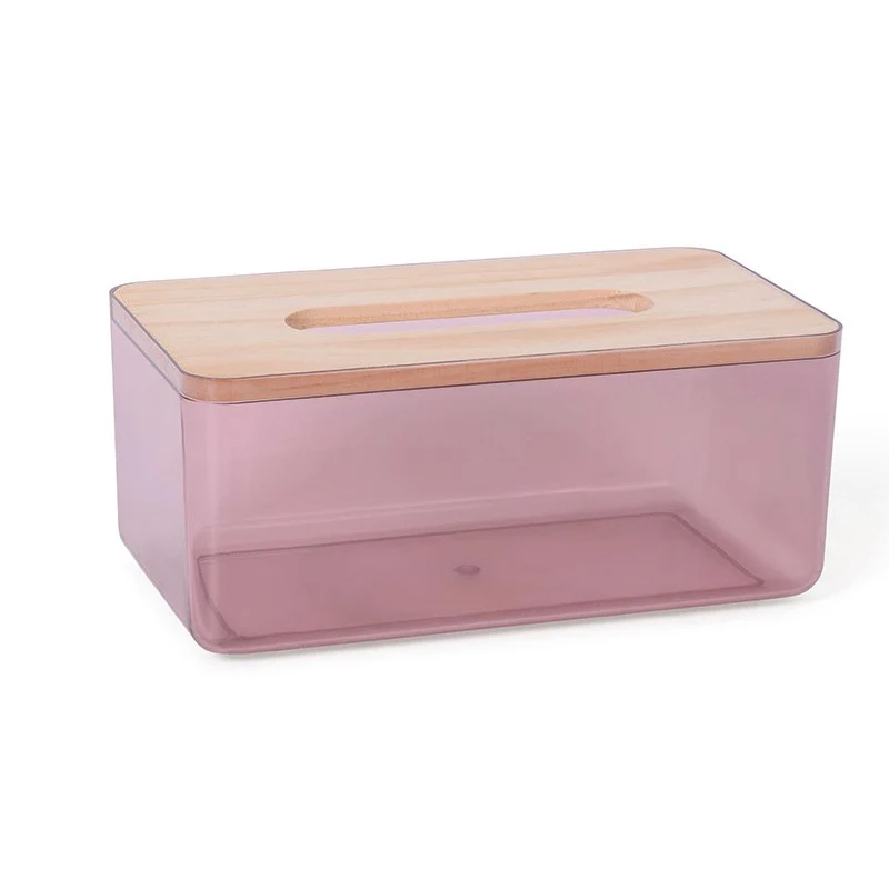 

Wooden Tissue Box Transparent Tissue Box Home Tissue Container Towel Napkin Tissue Holder Case Restaurant Napkin Storage Box