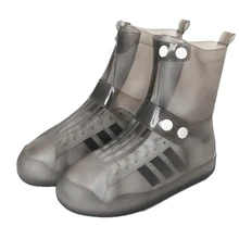Thickened Waterproof Silicone Shoe Cover Shoes Woman Rain Boots Men Covers Outdoor Anti-slip Reusable Shoe Protector Covering