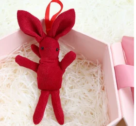 Corduroy red Jane Z Ann новорожденный реквизит для фотосессии Милая вязаная ручная работа кролик кукла животное Фото аксессуары подарок для ребенка - Цвет: Corduroy red
