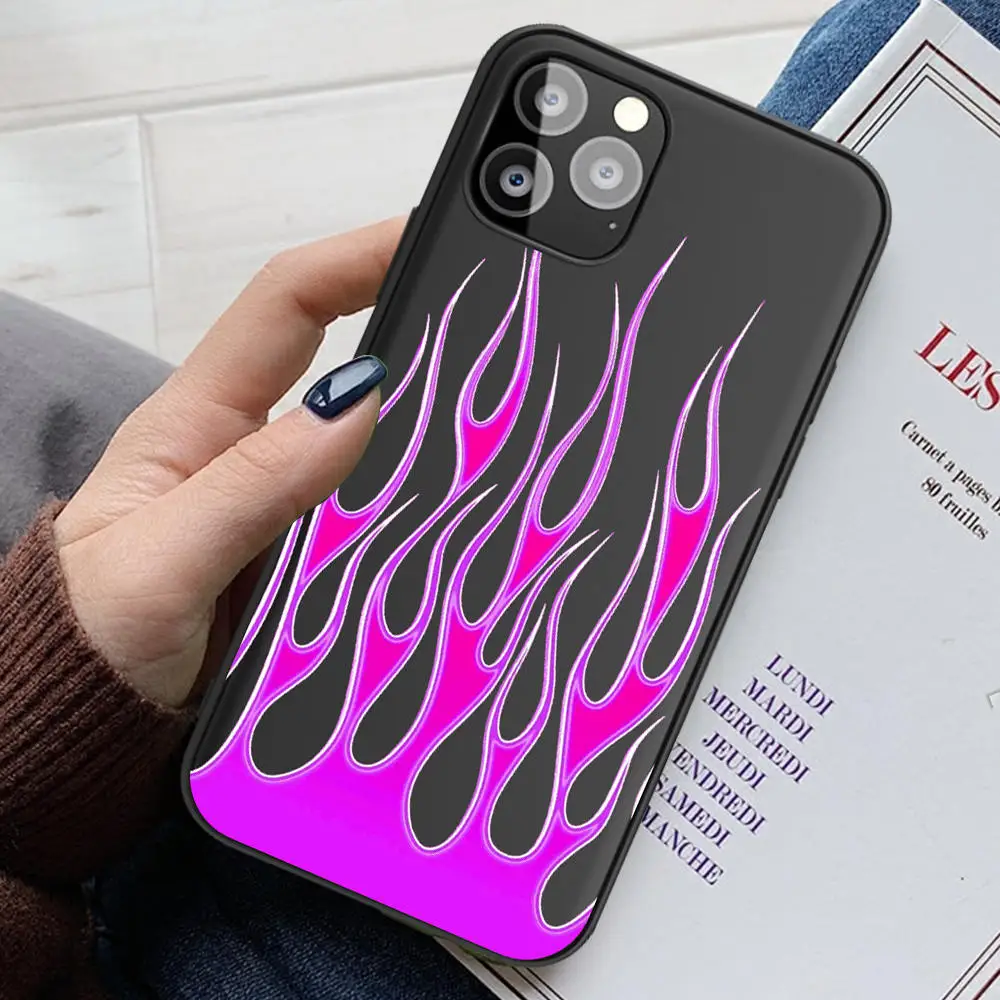 

Fashion Flame Pattern Funda For iPhone 11 Pro Case 5 5s For iPhone SE 2020 6 6S 8 7 Plus X XS Max for iPhone XR Case Etui Cover