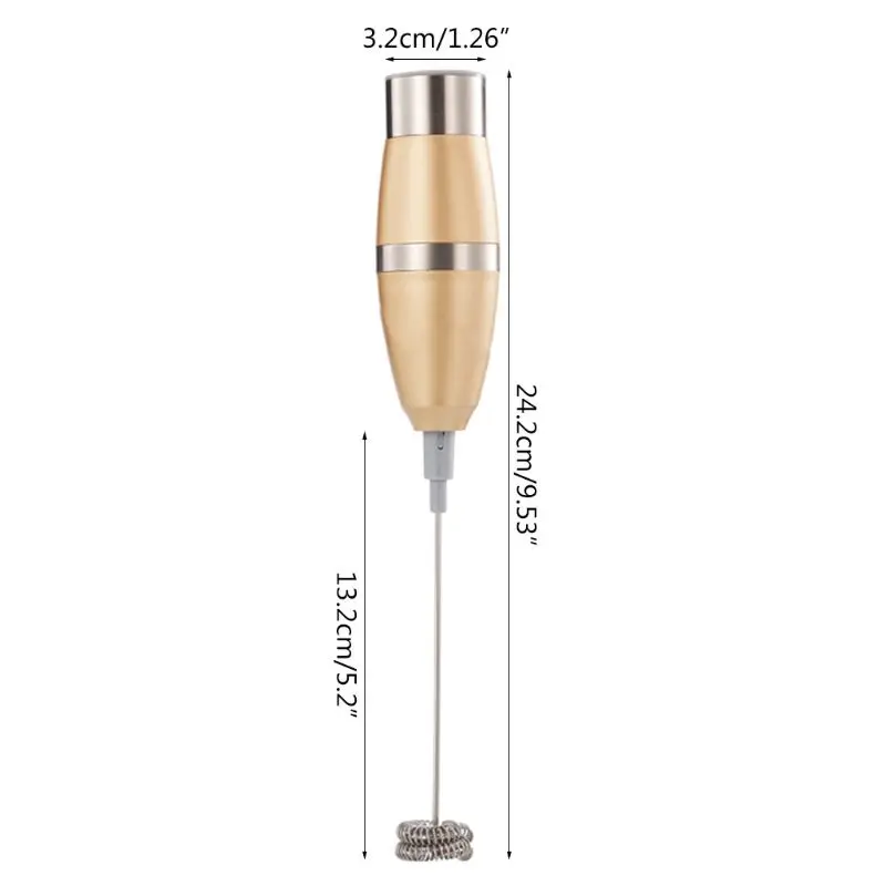 

Double Spring Whisk Head Electric Milk Frother Stainless Steel Handheld Milk Foamer Drink Mixer for Coffee Cappuccino Dropship