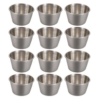 12pcs stainless steel dipping bowl small sauce cup seasoning dish saucer appetizer plates sauce container for restaurant
