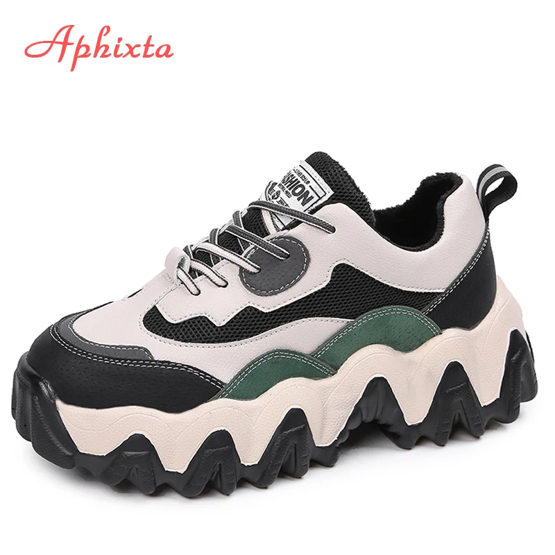 Кроссовки Aphixta женские на платформе увеличивающие рост массивная подошва модные