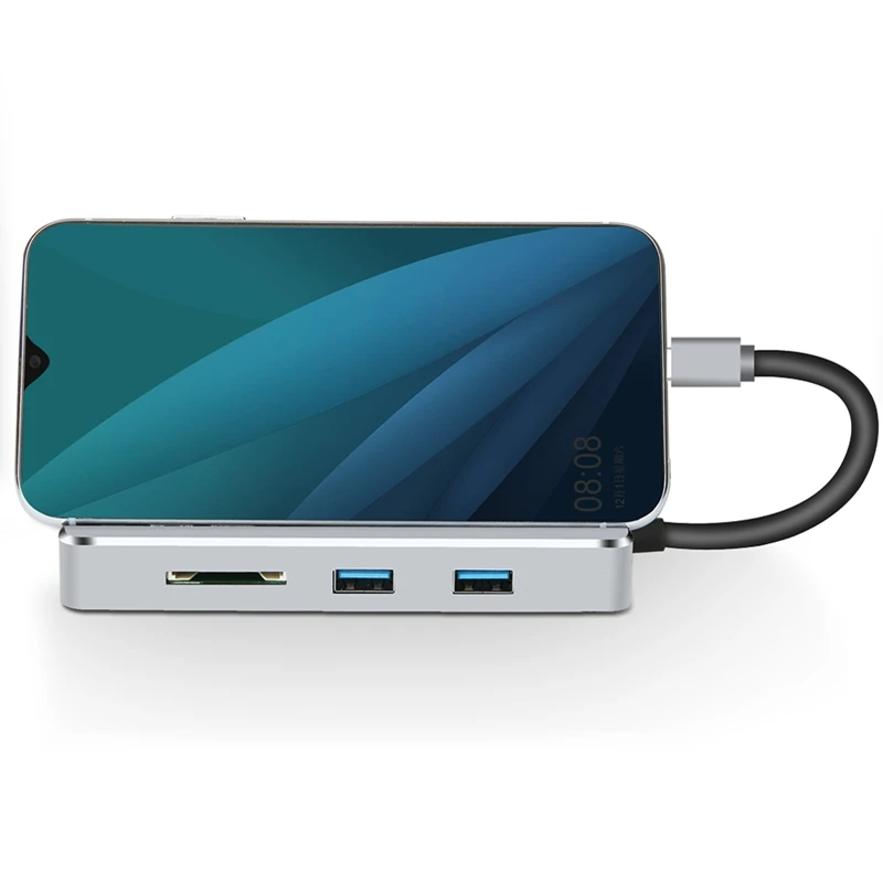 8-в-1 концентратор USB 3 0 HDMI SD TF кардридер адаптер PD зарядный | Компьютеры и офис