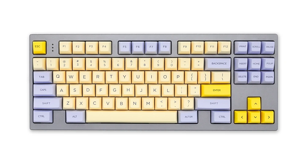 sa profile dye sub keycap set pbt plastic lily beige purple for mechanical keyboard beige grey cyan gh60 xd64 xd84 xd96 87 104 free global shipping