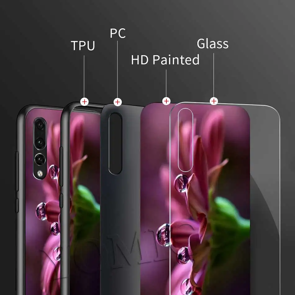 

Orchid Flowers Colorful Case for Huawei Honor 9X 8X View 30 Pro Plus 20 10 Lite 30S Y6 Y7 Y9 2019 Play 9A Glass Cover Shell