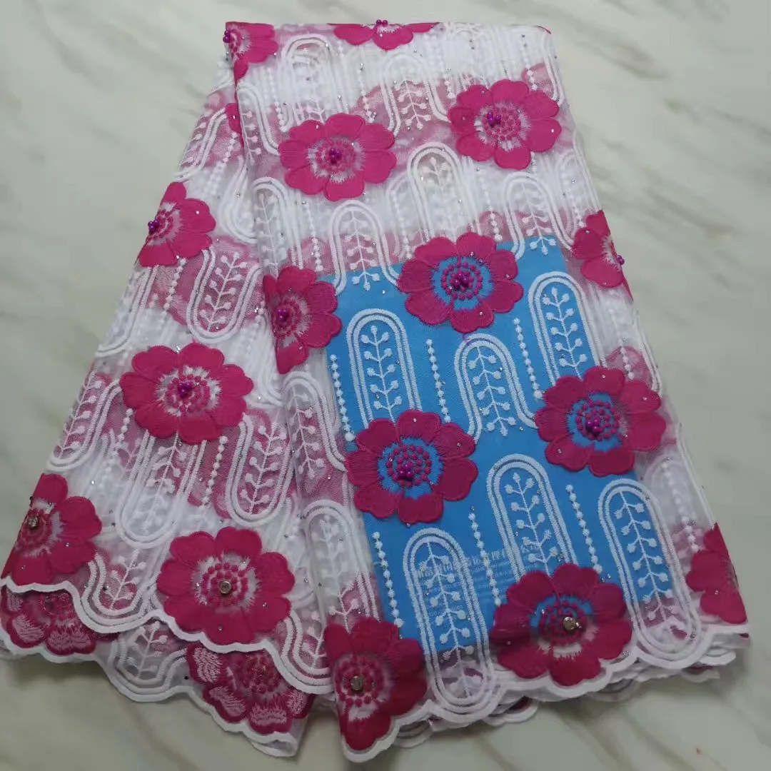 Африканское хлопковое кружево швейцарская вуаль ткань 2019 Высокое качество в